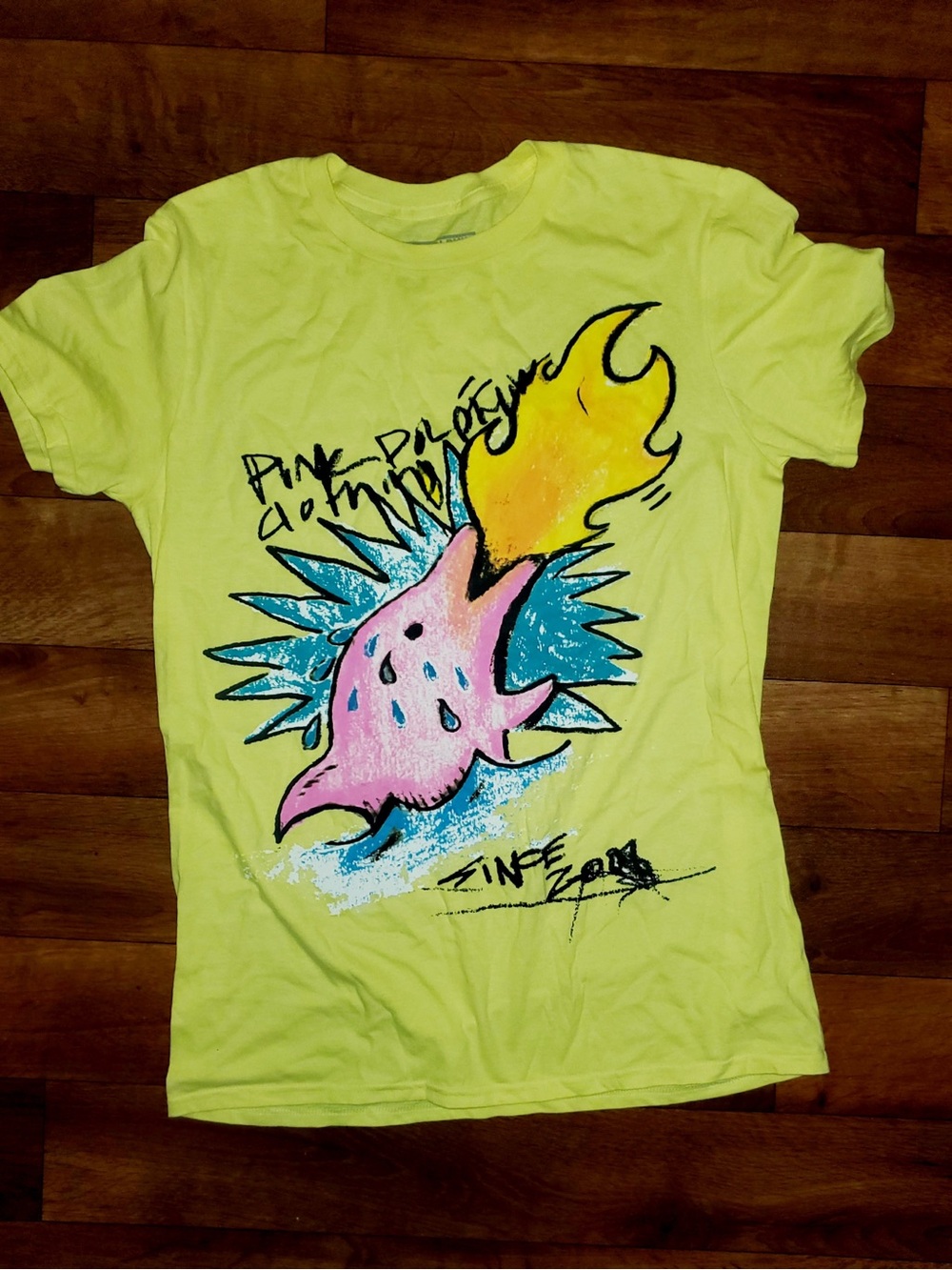 Pink Dolphin Yellow Graphic T-Shirt